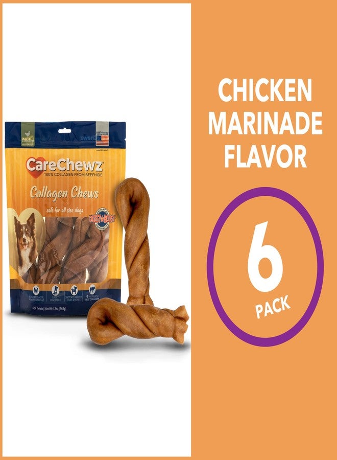 Pet Factory CareChewz Collagen 6-7" Twist Keys Dog Chew Treats - Chicken Flavor, 6 Count/1 Pack - Image 4